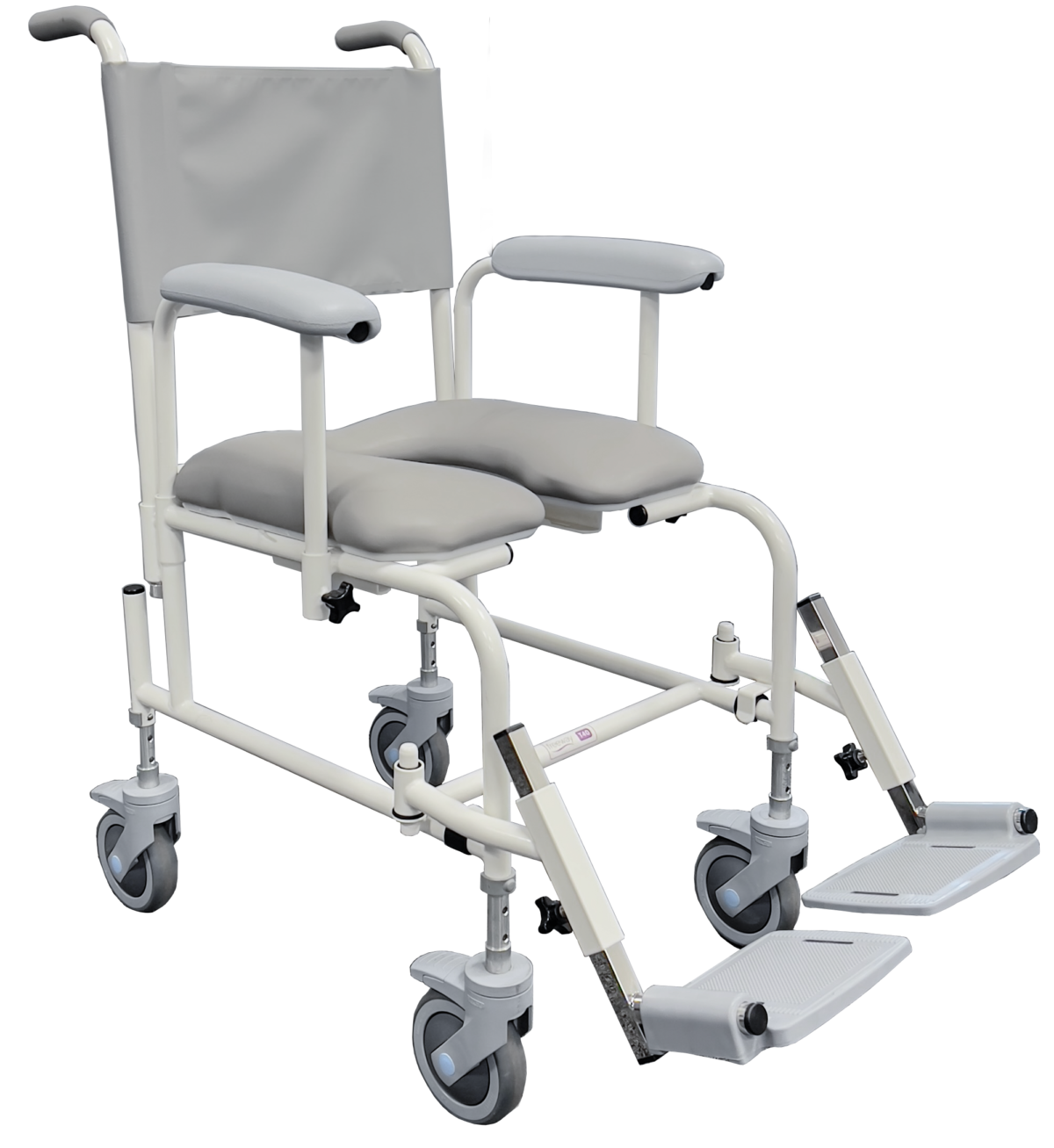 Freeway height adjustable shower chair diagonal view
